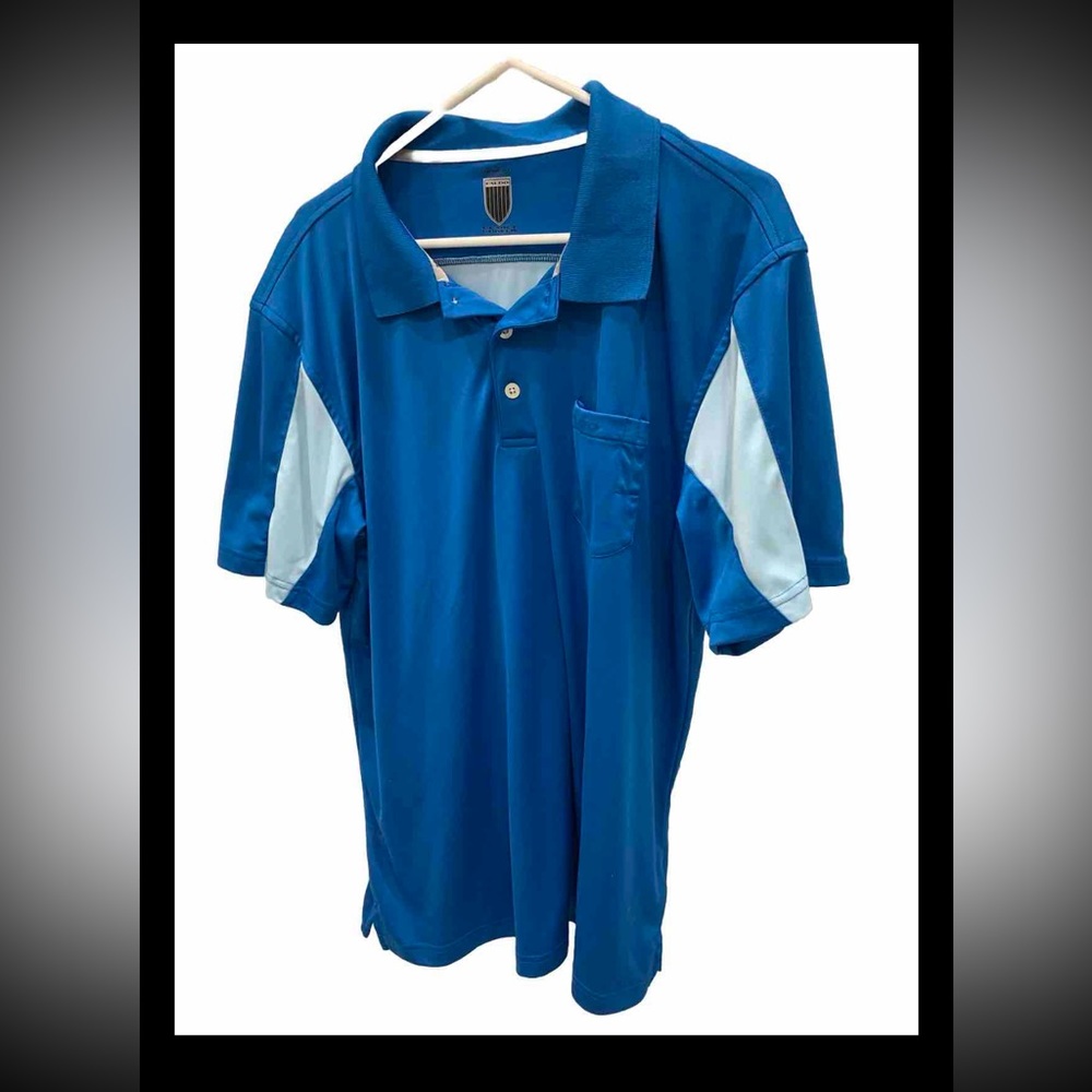 Faldo Claret & Green Golf Polo Shirt S/S Men’s Size 2XL  Teal Swing Fit